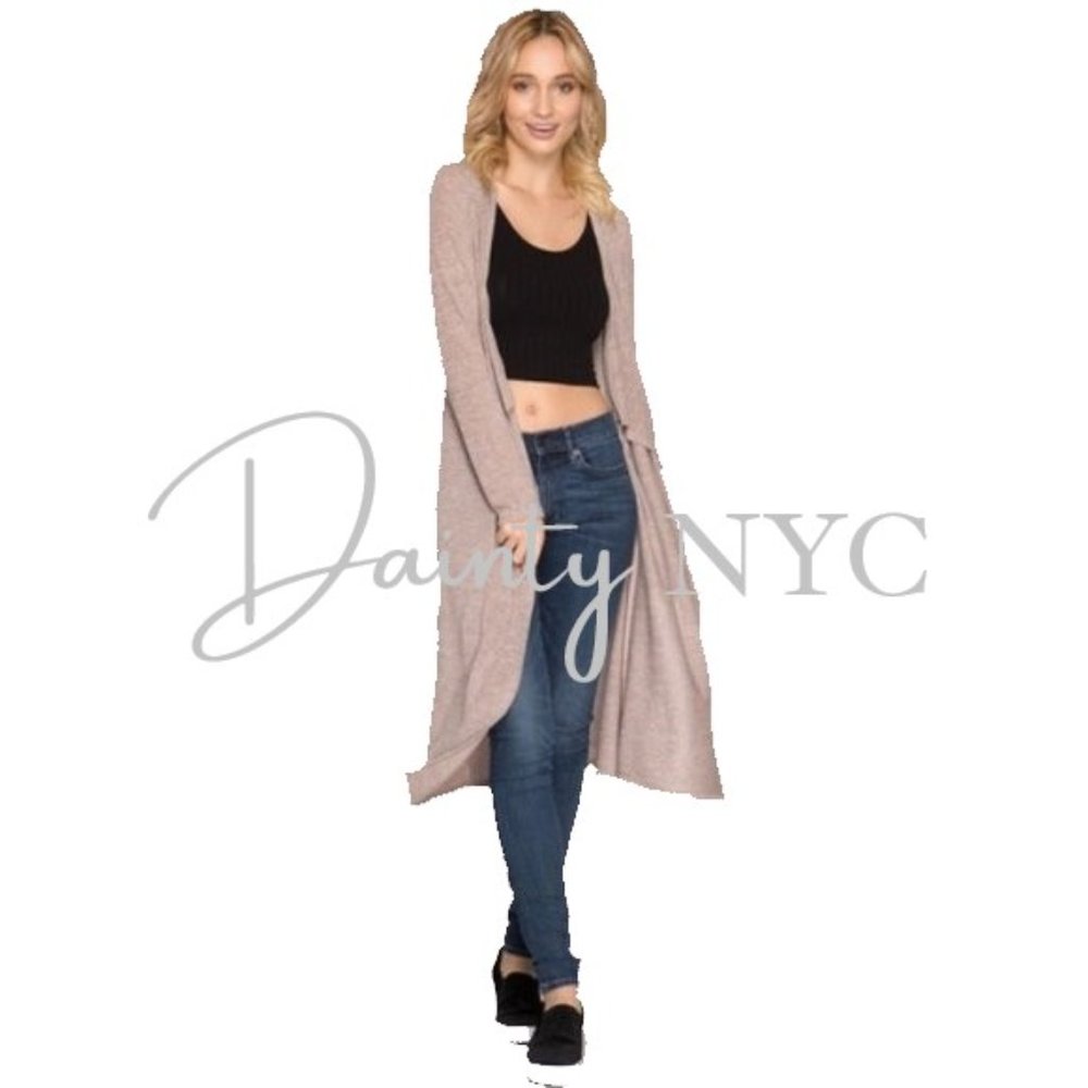 Long Sleeve Open Maxi Duster - Picture 2 of 7